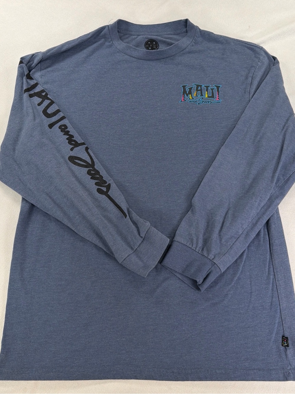 Maui And Sons Mens Multicolor Long Sleeve Shirt Size Large - 1B